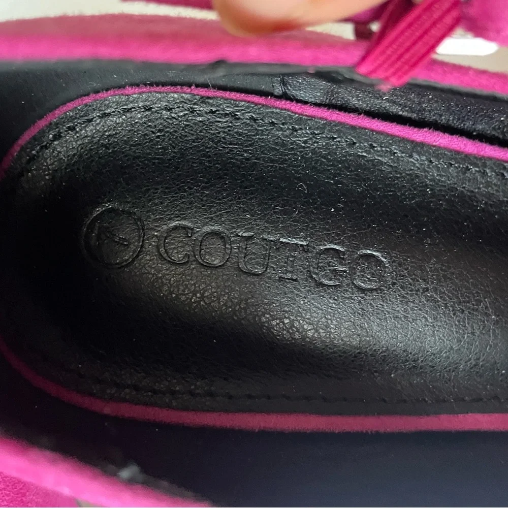 Pink Suede Mary Jane Platform Heels, 7 - Picture 7 of 11